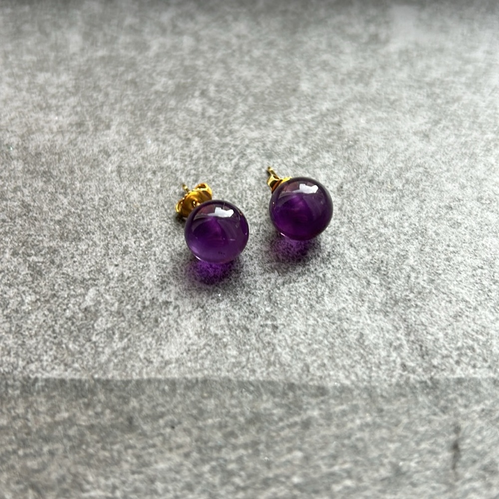 Purple amethyst earrings
